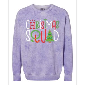 Christmas Squad Funny Xmas Tree Family Matching Pajamas Colorblast Crewneck Sweatshirt