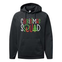 Christmas Squad Funny Xmas Tree Family Matching Pajamas Performance Fleece Hoodie