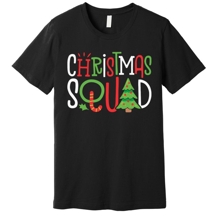 Christmas Squad Funny Xmas Tree Family Matching Pajamas Premium T-Shirt