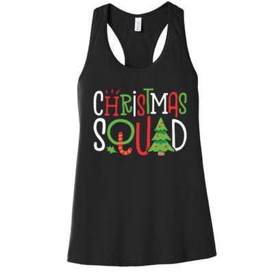 Christmas Squad Funny Xmas Tree Family Matching Pajamas Women's Racerback Tank