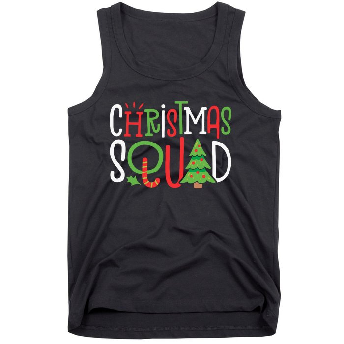 Christmas Squad Funny Xmas Tree Family Matching Pajamas Tank Top