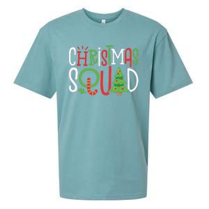 Christmas Squad Funny Xmas Tree Family Matching Pajamas Sueded Cloud Jersey T-Shirt