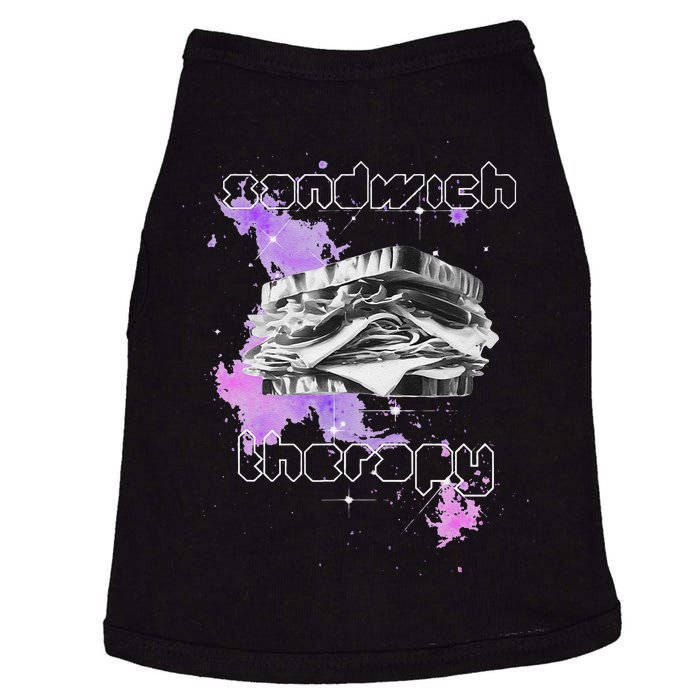 Cosmic Space Food Sandwich In Retro Vintage Galaxy Nebula Doggie Tank