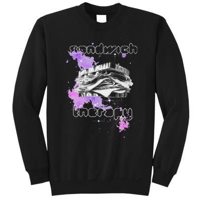 Cosmic Space Food Sandwich In Retro Vintage Galaxy Nebula Sweatshirt