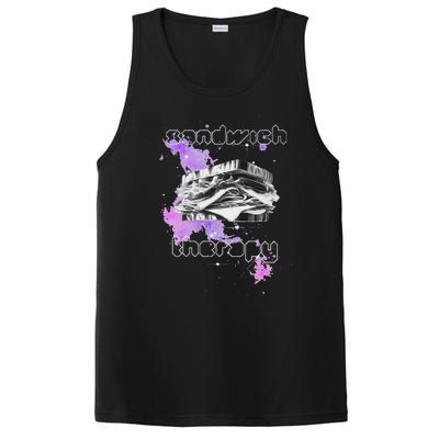 Cosmic Space Food Sandwich In Retro Vintage Galaxy Nebula PosiCharge Competitor Tank