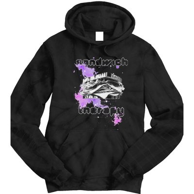 Cosmic Space Food Sandwich In Retro Vintage Galaxy Nebula Tie Dye Hoodie