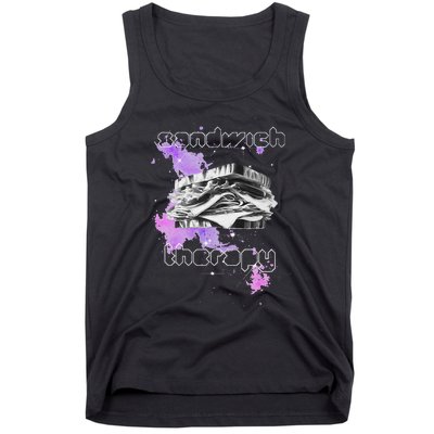 Cosmic Space Food Sandwich In Retro Vintage Galaxy Nebula Tank Top