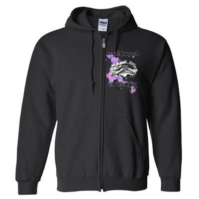 Cosmic Space Food Sandwich In Retro Vintage Galaxy Nebula Full Zip Hoodie