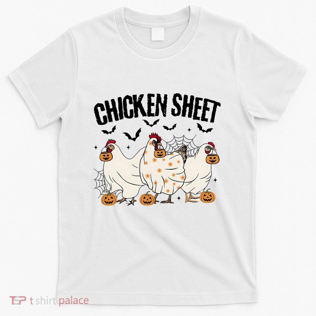 Chicken Sheet Funny Ghoul Ghost Halloween T-Shirt