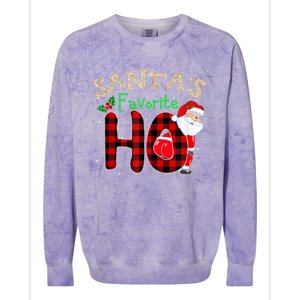 Christmas Santa's Favorite Ho Xmas Pajama Funny Naughty Colorblast Crewneck Sweatshirt