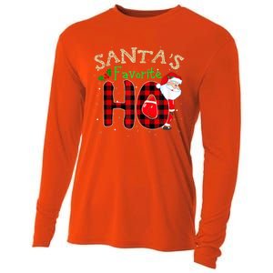 Christmas Santa's Favorite Ho Xmas Pajama Funny Naughty Cooling Performance Long Sleeve Crew