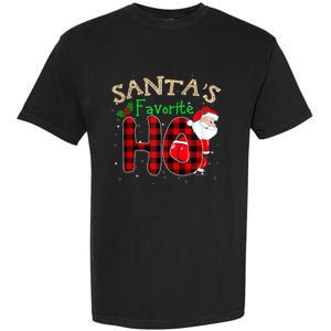 Christmas Santa's Favorite Ho Xmas Pajama Funny Naughty Garment-Dyed Heavyweight T-Shirt