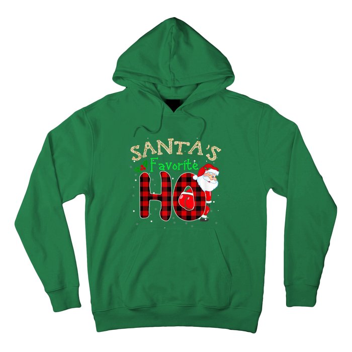 Christmas Santa's Favorite Ho Xmas Pajama Funny Naughty Hoodie