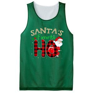 Christmas Santa's Favorite Ho Xmas Pajama Funny Naughty Mesh Reversible Basketball Jersey Tank