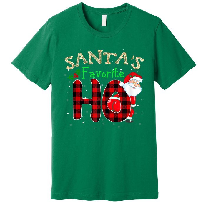 Christmas Santa's Favorite Ho Xmas Pajama Funny Naughty Premium T-Shirt