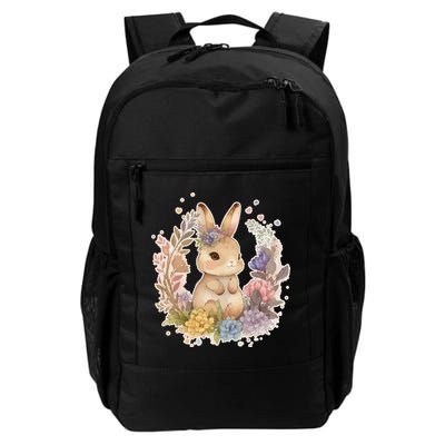 Cute Springtime Floral Baby Bunny Rabbit Daily Commute Backpack