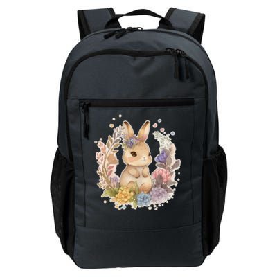 Cute Springtime Floral Baby Bunny Rabbit Daily Commute Backpack