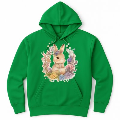 Cute Springtime Floral Baby Bunny Rabbit Hoodie