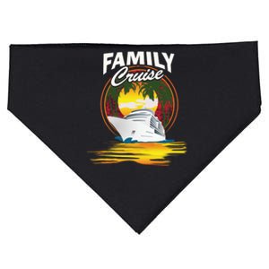 Cruise Ship Family Vacation Cruising Caribbean Funny Gift USA-Made Doggie Bandana