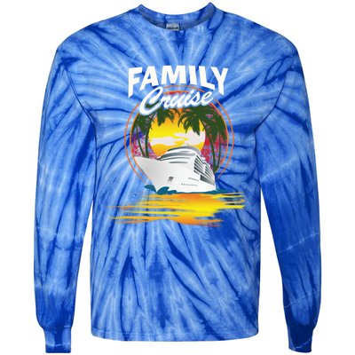 Cruise Ship Family Vacation Cruising Caribbean Funny Gift Tie-Dye Long Sleeve Shirt