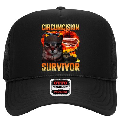 Circumcision Survivor Funny Oddly Specific Cat Meme Cats Trucker Hat