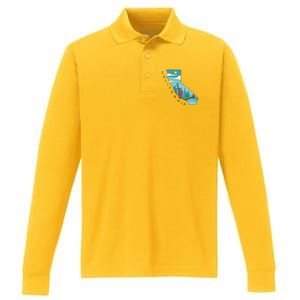 California San Francisco View Performance Long Sleeve Polo