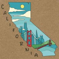California San Francisco View Cotton Canvas Backpack