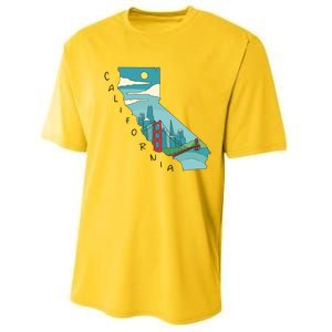 California San Francisco View Performance Sprint T-Shirt