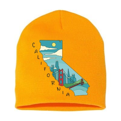 California San Francisco View Short Acrylic Beanie