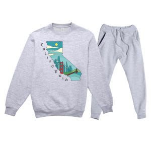 California San Francisco View Premium Crewneck Sweatsuit Set