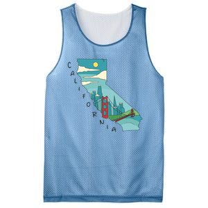 California San Francisco View Mesh Reversible Basketball Jersey Tank