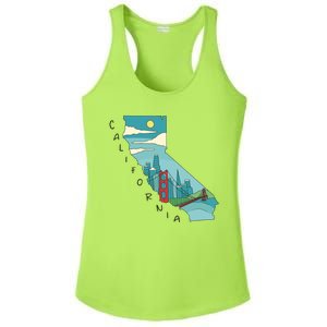 California San Francisco View Ladies PosiCharge Competitor Racerback Tank