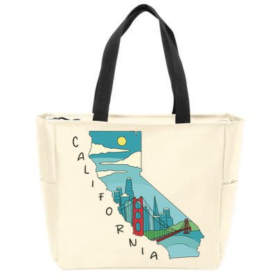 California San Francisco View Zip Tote Bag