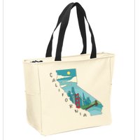 California San Francisco View Zip Tote Bag