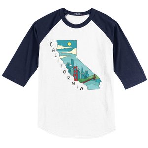 California San Francisco View Baseball Sleeve Shirt