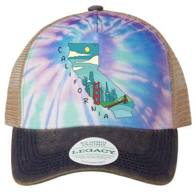 California San Francisco View Legacy Tie Dye Trucker Hat