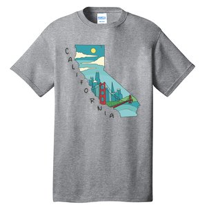 California San Francisco View Tall T-Shirt