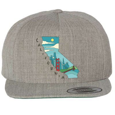 California San Francisco View Wool Snapback Cap