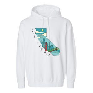 California San Francisco View Garment-Dyed Fleece Hoodie