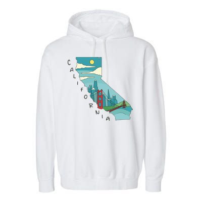 California San Francisco View Garment-Dyed Fleece Hoodie