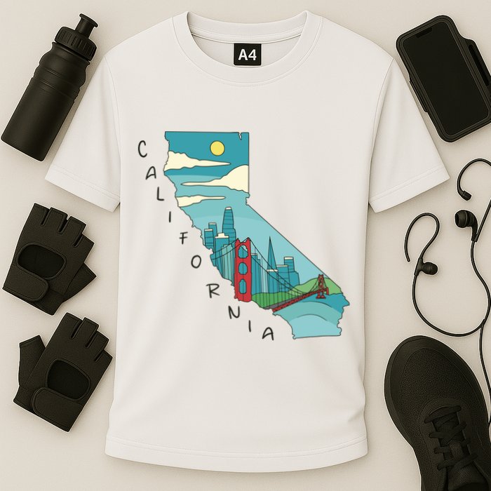 California San Francisco View Cooling Performance Crew T-Shirt