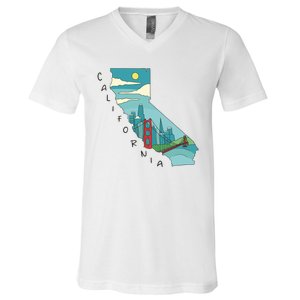 California San Francisco View V-Neck T-Shirt