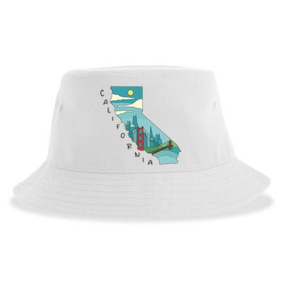 California San Francisco View Sustainable Bucket Hat