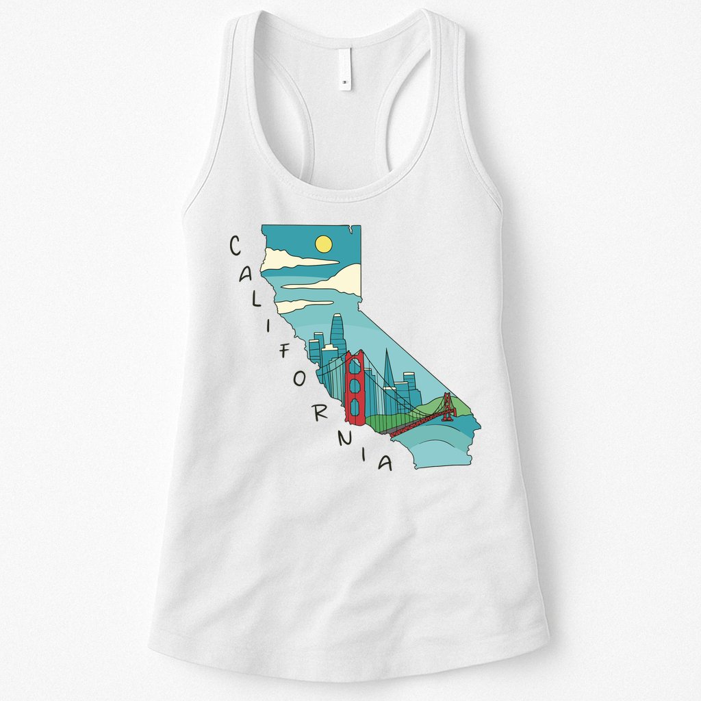 California San Francisco View Womens Tank Top