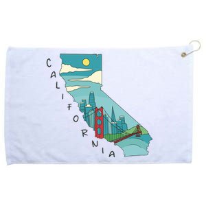 California San Francisco View Grommeted Golf Towel