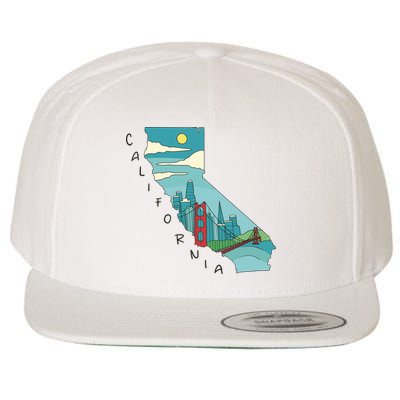 California San Francisco View Wool Snapback Cap