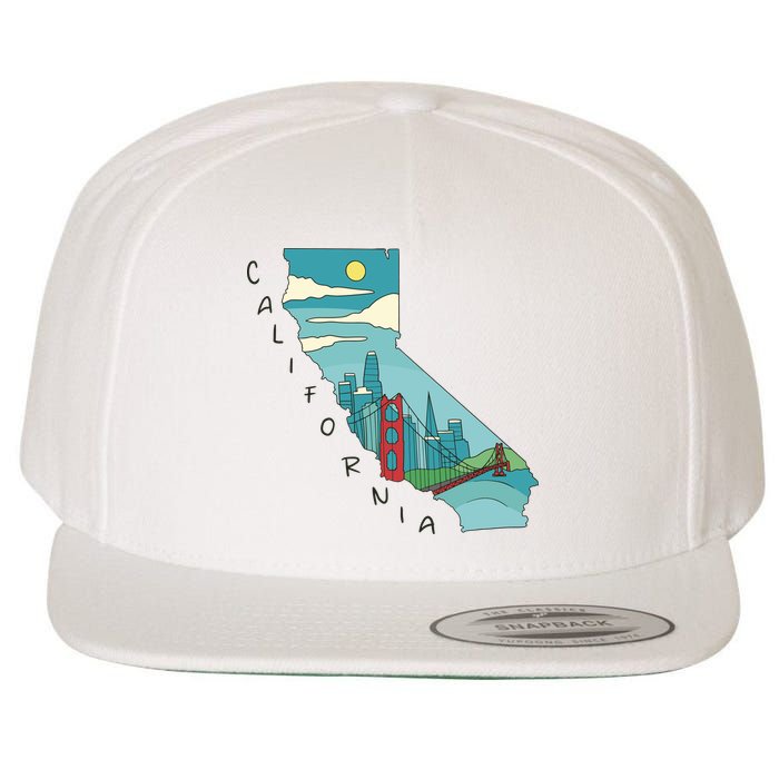 California San Francisco View Wool Snapback Cap