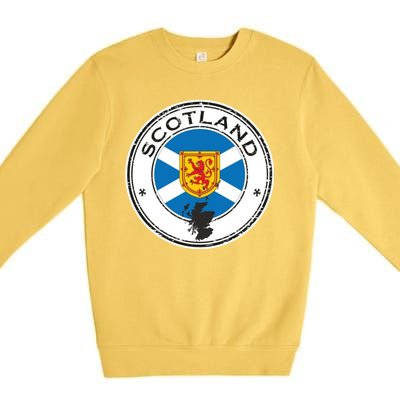 Cool Scotland Flag Premium Crewneck Sweatshirt