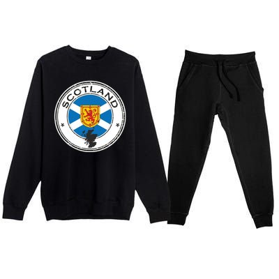 Cool Scotland Flag Premium Crewneck Sweatsuit Set