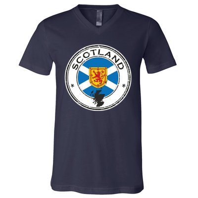 Cool Scotland Flag V-Neck T-Shirt